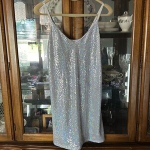 Candie’s sequin slip dress
